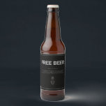 Rótulo Para Garrafa De Cerveja Cerveja Livre ・ Ofertas de Padrinho de casamento ・<br><div class="desc">Padrinho de casamento preto engraçado | Melhor proposta do Homem. Apresenta as palavras FREE BEER em grande impressão com os termos de serviço listados em impressão muito pequeno. Personalize os termos de serviço para ajustado de seu evento ou pessoa. — "TERMOS DE SERVIÇO" AO CONSUMIR ESTA BEBIDA QUE VOCÊ ACEITOU...</div>