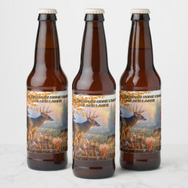 Rótulo Para Garrafa De Cerveja Cerveja Personalizada Veado Em Cópula Qualquer Est