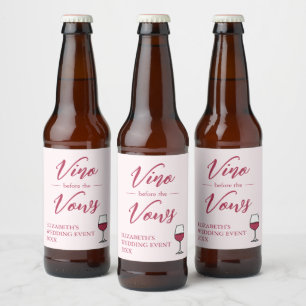 Rótulo Para Garrafa De Cerveja Chá de Noiva/Bachelorette Vino Antes dos Votos