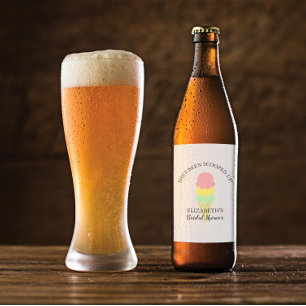 Rótulo Para Garrafa De Cerveja Chá de Noiva de Sorvete Recheado