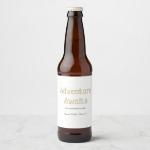 Rótulo Para Garrafa De Cerveja Chuva de amor baby shower adicione nome data paste