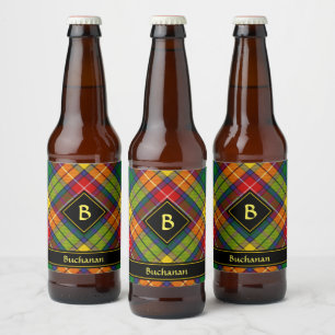 Rótulo Para Garrafa De Cerveja Clã Buchanan Tartan