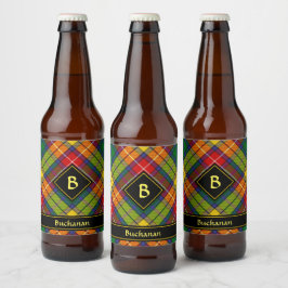 Rótulo Para Garrafa De Cerveja Clan Buchanan Tartan