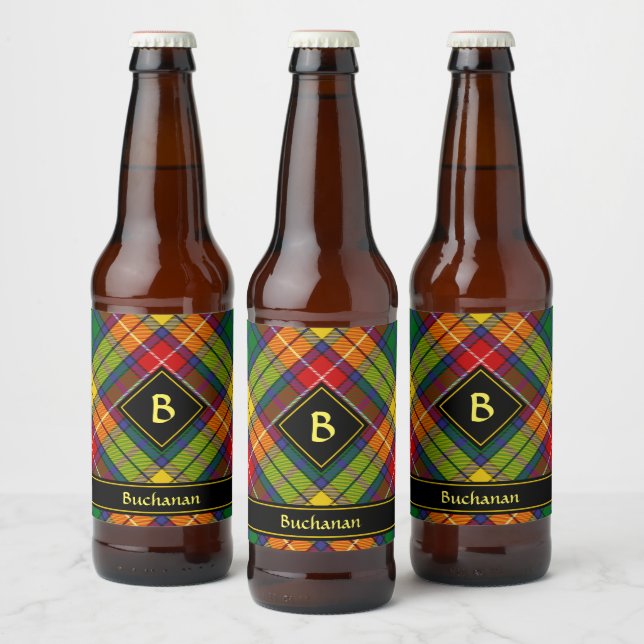Rótulo Para Garrafa De Cerveja Clan Buchanan Tartan (Garrafas)