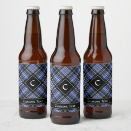 Rótulo Para Garrafa De Cerveja Clan Clark Tartan