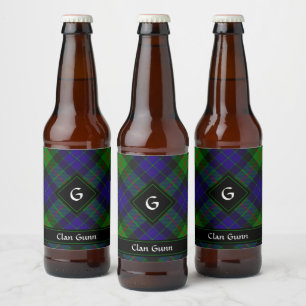 Rótulo Para Garrafa De Cerveja Clan Gunn Tartan Beer Botle Label
