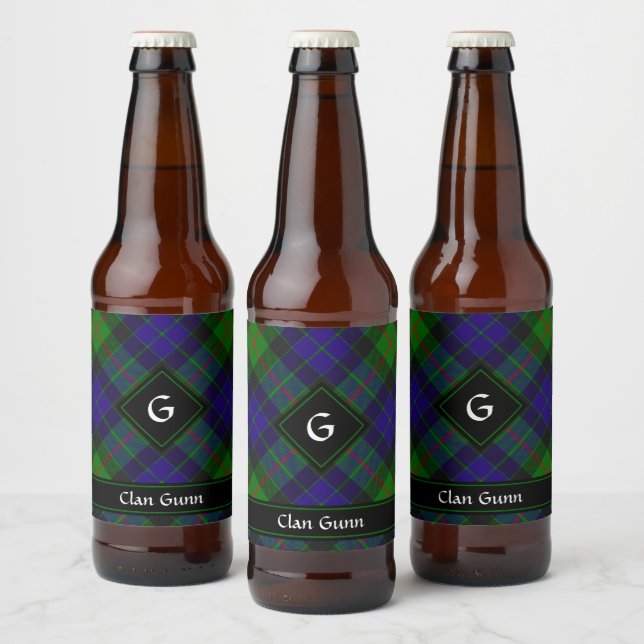 Rótulo Para Garrafa De Cerveja Clan Gunn Tartan Beer Botle Label (Garrafas)