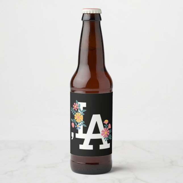 Rótulo Para Garrafa De Cerveja Comma la Floral Kamala Harris Para Presidente 2024 (Frente)