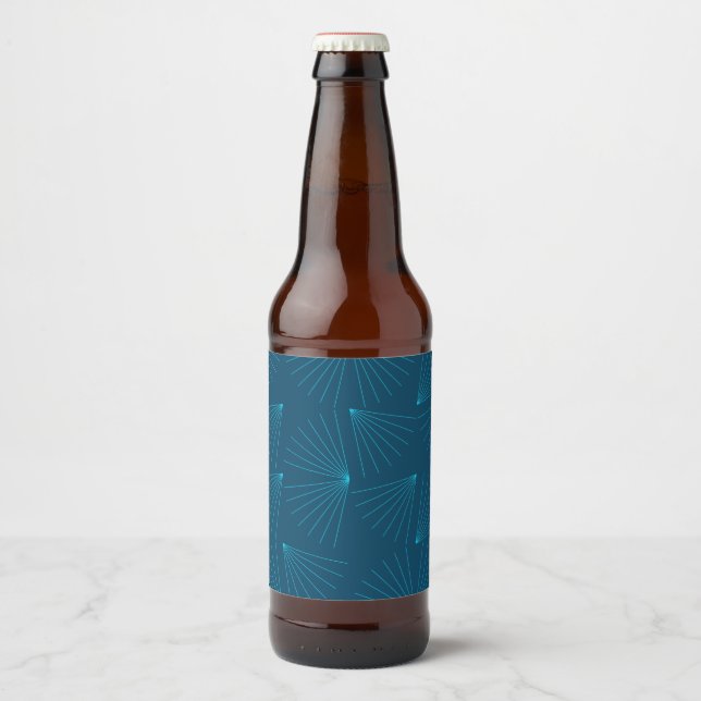 Rótulo Para Garrafa De Cerveja Conceito de celebração de luz azul, moderno e simp (Frente)