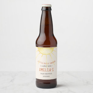 Rótulo Para Garrafa De Cerveja Convite para Chá de Bebê Nosso Pequeno Raio de Sol