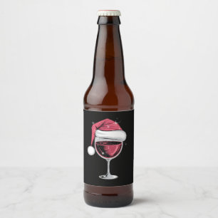 Rótulo Para Garrafa De Cerveja Copo de Vinho Tinto Natal Natalino Divertido