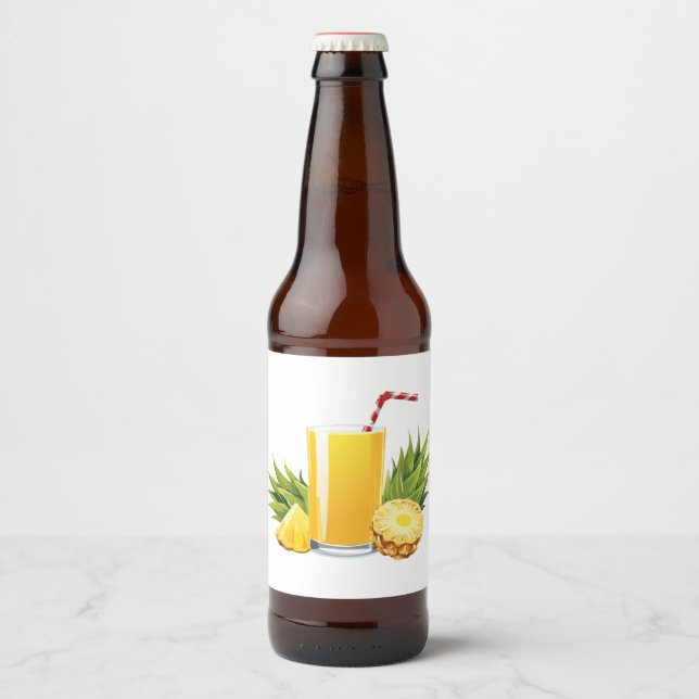 Rótulo Para Garrafa De Cerveja coquetel Pina Colada (Frente)
