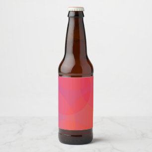 Rótulo Para Garrafa De Cerveja Cor de rosa, laranja, moderna, simples, legal, art