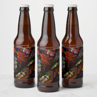 Rótulo Para Garrafa De Cerveja Cor Harmonia Abstrato Art