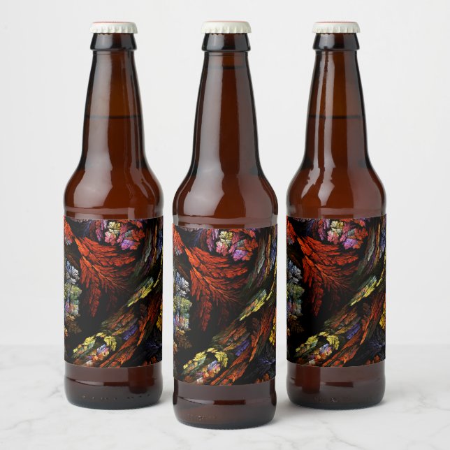 Rótulo Para Garrafa De Cerveja Cor Harmonia Abstrato Art (Garrafas)