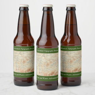 Rótulo Para Garrafa De Cerveja Corrente do lago Saranac (Lagos Inferior, Médio e