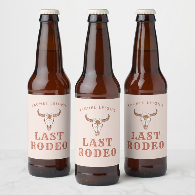 Rótulo Para Garrafa De Cerveja Cowgirl do Deserto Último Rodeio (Garrafas)
