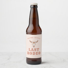 Rótulo Para Garrafa De Cerveja Cowgirl do Deserto Último Rodeio