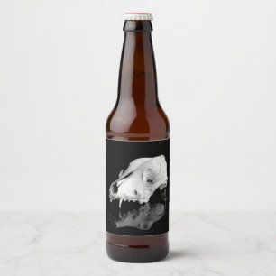 Rótulo Para Garrafa De Cerveja Crânio animal