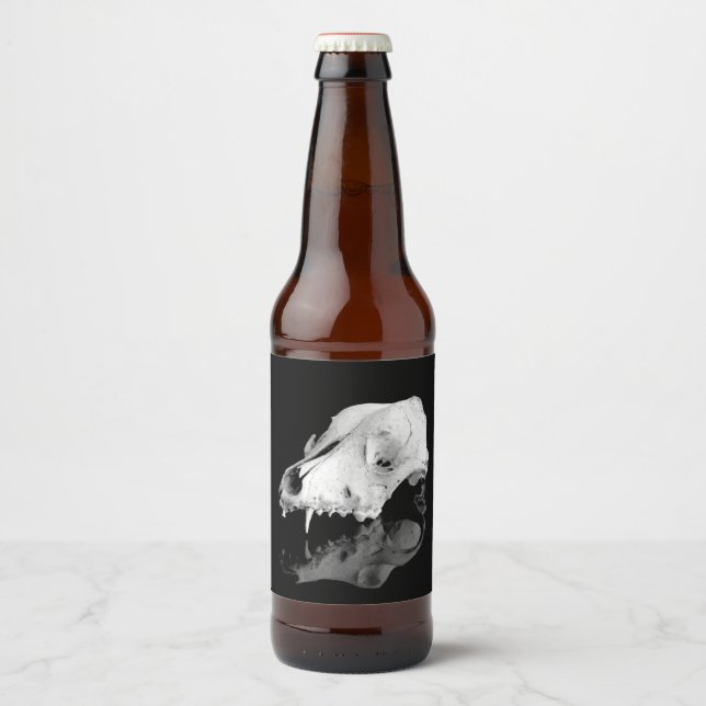 Rótulo Para Garrafa De Cerveja Crânio animal (Frente)