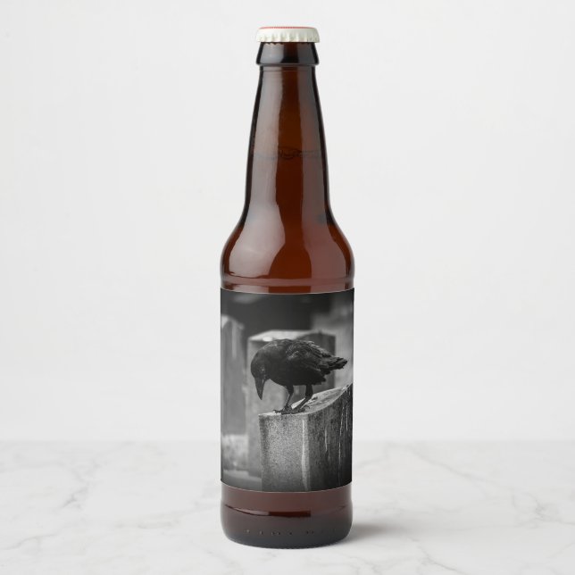 Rótulo Para Garrafa De Cerveja Crow do Cemitério de Queda (Frente)