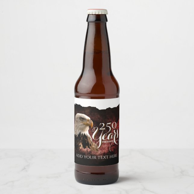Rótulo Para Garrafa De Cerveja Customizable America's 250th Beverage Label (Frente)