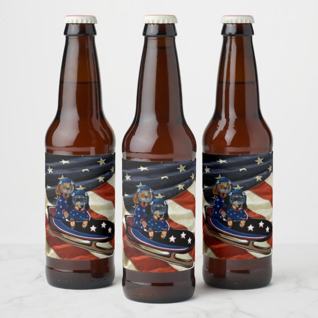 RÓTULO PARA GARRAFA DE CERVEJA DACHSHUND  (Garrafas)
