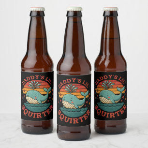 Rótulo Para Garrafa De Cerveja Daddys Little Whale