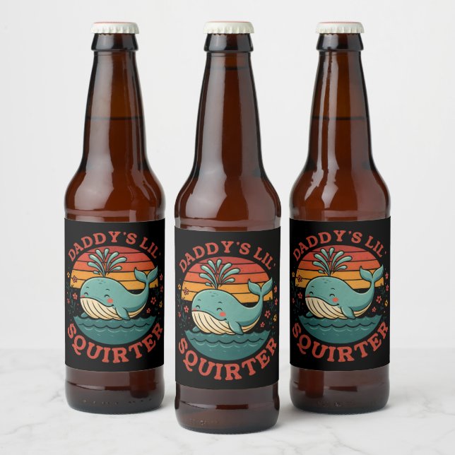 Rótulo Para Garrafa De Cerveja Daddys Little Whale (Garrafas)