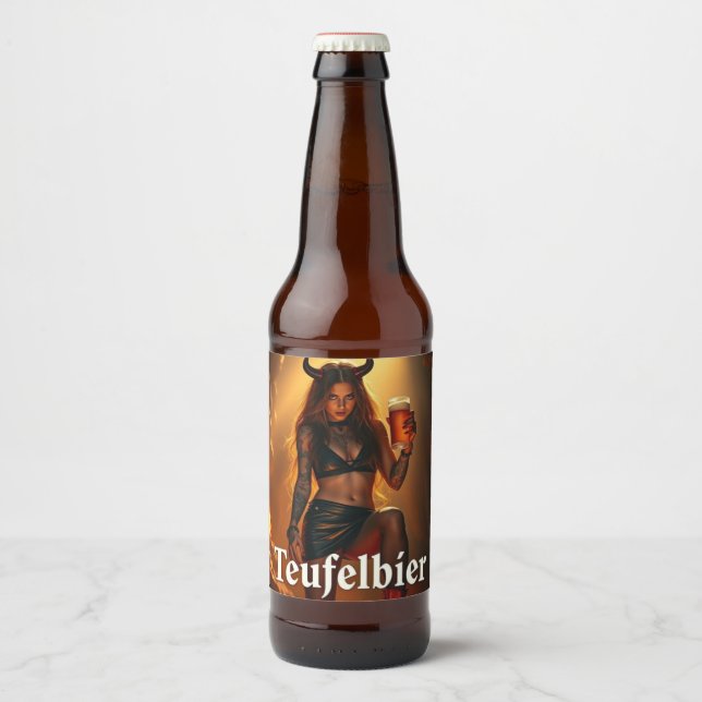 Rótulo Para Garrafa De Cerveja Dämonisches Lady (Frente)