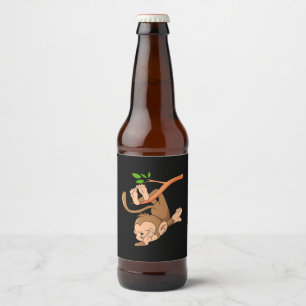Rótulo Para Garrafa De Cerveja Dance Monkey Dabbing