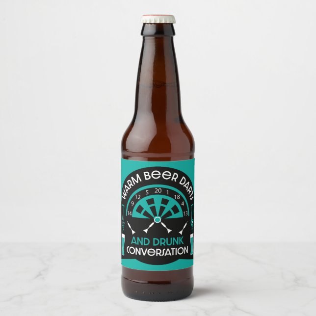 Rótulo Para Garrafa De Cerveja Dardos de Pub Clássicos (Frente)