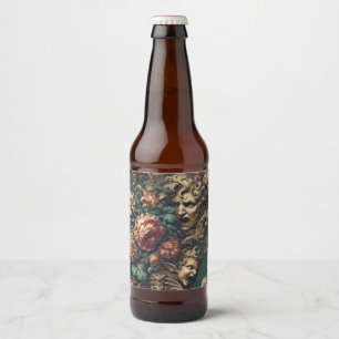 Rótulo Para Garrafa De Cerveja Decadência Derangada - Floral Vitoriano Gótico