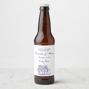 Rótulo Para Garrafa De Cerveja Desenho Estilizado Vintage de Partida de Polo #1 A