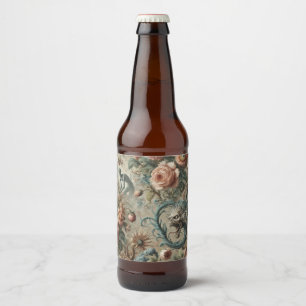 Rótulo Para Garrafa De Cerveja Desgraça habitável - Design Floral Gótico Vitorian