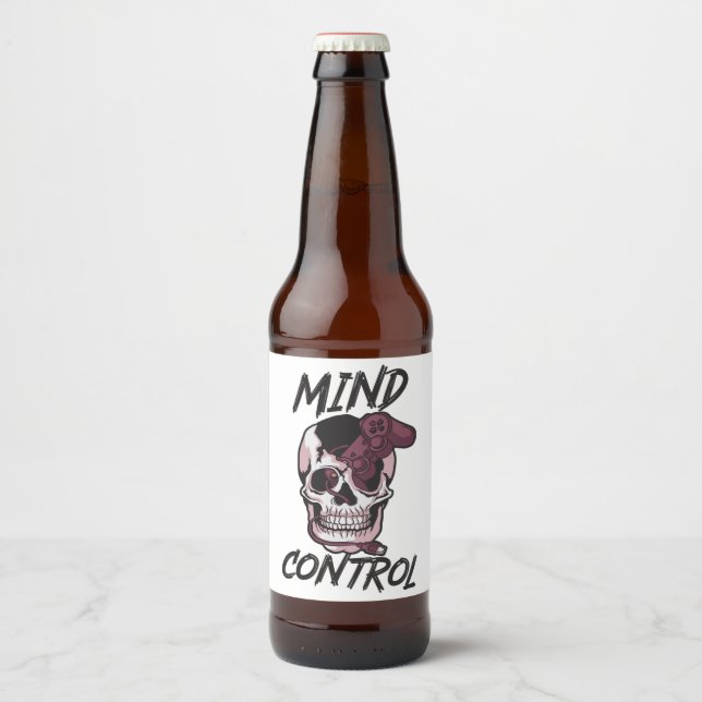 Rótulo Para Garrafa De Cerveja Design de jogos de controle da mente (Frente)
