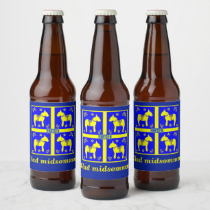Rótulo Para Garrafa De Cerveja design escandinava,Midsommar Glad Personalizado