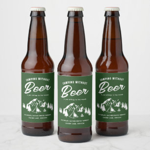 Rótulo Para Garrafa De Cerveja Despedida de Solteira Divertida de Camping