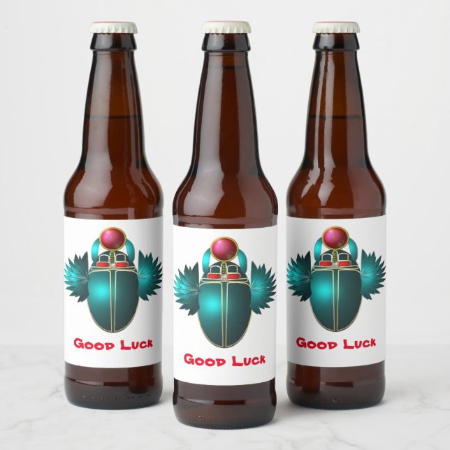 Rótulo Para Garrafa De Cerveja Deus Kherpi do Sol Ascensão, escaravelho. (Garrafas)