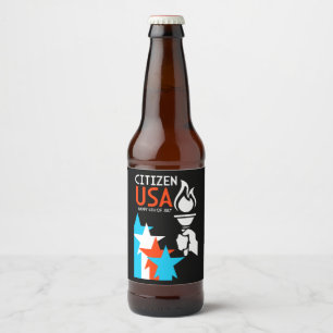 Rótulo Para Garrafa De Cerveja Dia da Independência Americana