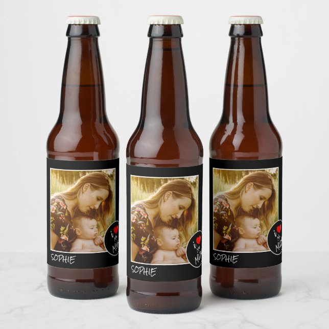 Rótulo Para Garrafa De Cerveja Dia de as mães, Foto Personalizada - Personalizada (Garrafas)