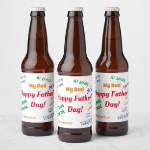 Rótulo Para Garrafa De Cerveja Dia de os pais
