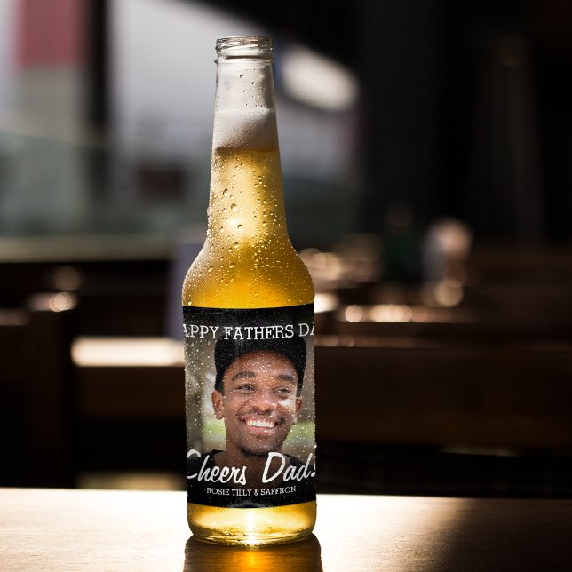 Rótulo Para Garrafa De Cerveja Dia de os pais Feliz de Fotografias Personalizadas (Criador carregado)