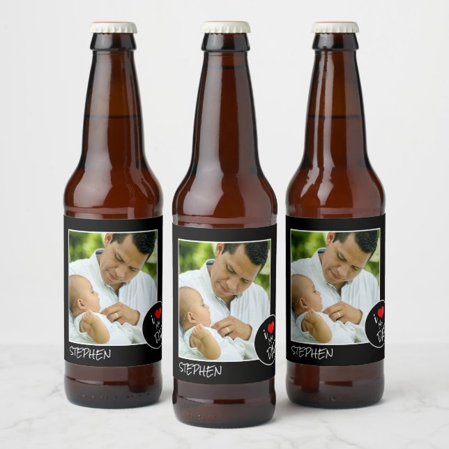 Rótulo Para Garrafa De Cerveja Dia de os pais, Foto Personalizada - Personalizada (Garrafas)