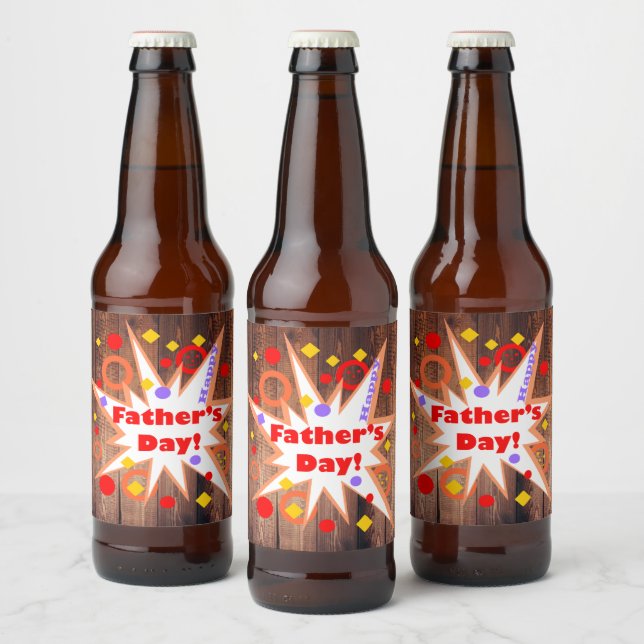 Rótulo Para Garrafa De Cerveja Dia de os pais Russo (Garrafas)