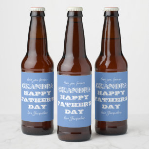 Rótulo Para Garrafa De Cerveja Dia de os pais Vovô Personalizado Moderno