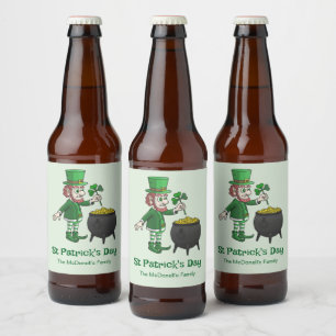 Rótulo Para Garrafa De Cerveja Dia de São Patrício