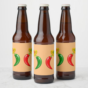Rótulo Para Garrafa De Cerveja Dia dos Mortos do Chile Mexicano