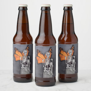 Rótulo Para Garrafa De Cerveja Dia Personalizado do Esqueleto do Dia das Bruxas M