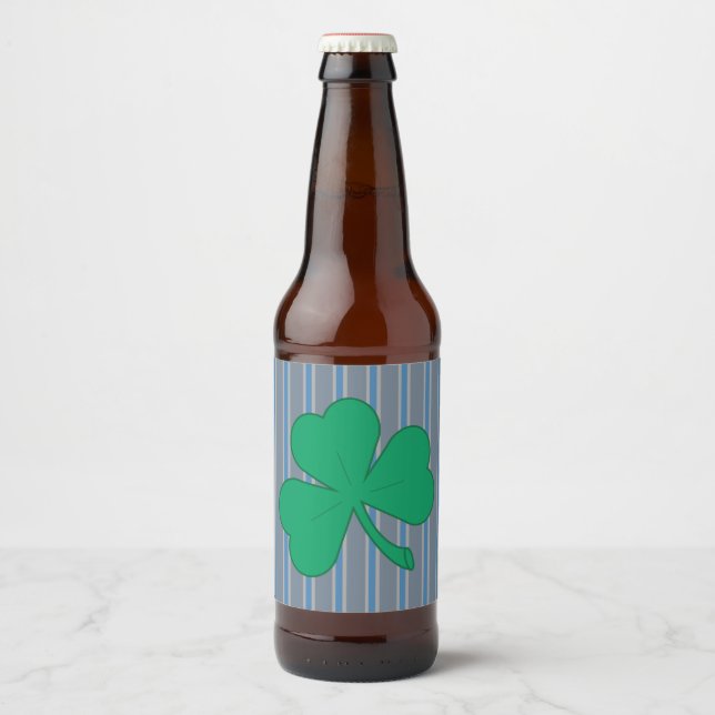 Rótulo Para Garrafa De Cerveja Diversão e Rico Shamrock (Frente)